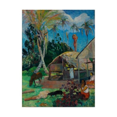 Trademark Fine Art Gauguin 'The Black Pigs' Canvas Art, 35x47 AA01699-C3547GG
